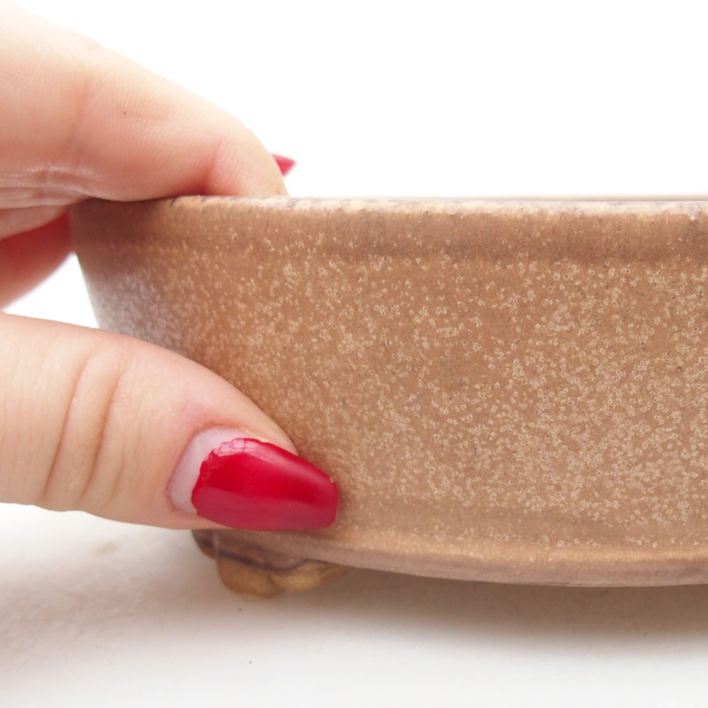 Keramická bonsai miska 15,5 x 15,5 x 5 cm, barva růžová