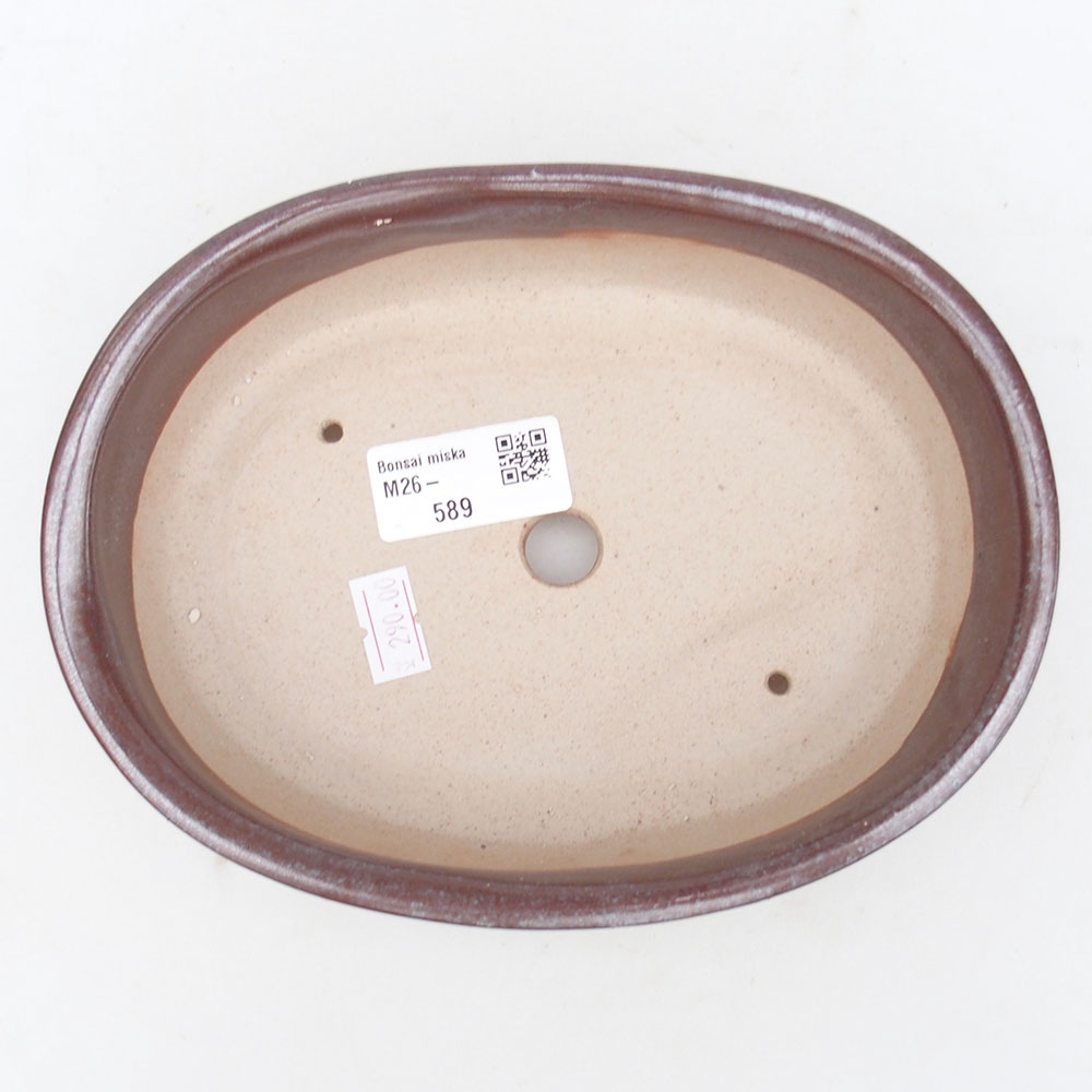 Keramická bonsai miska 19 x 14 x 5 cm, barva hnědá