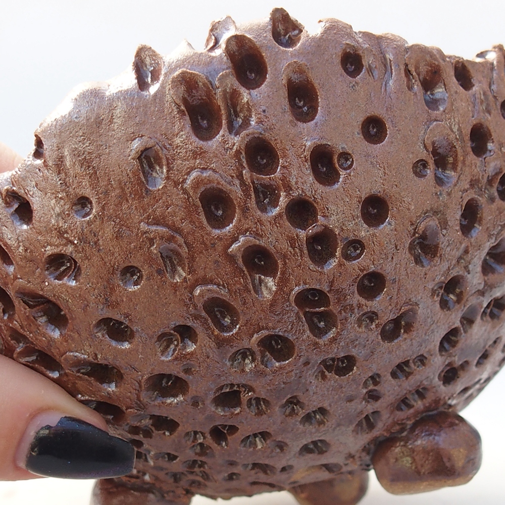 Keramická Skořápka 12,5 x 12,5 x 9 cm , barva hnědá