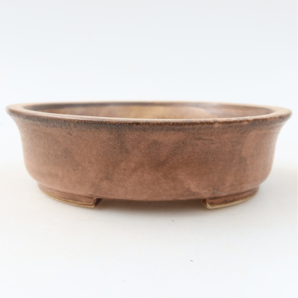 Keramická bonsai miska 12,5 x 11,5 x 3,5 cm, barva růžová
