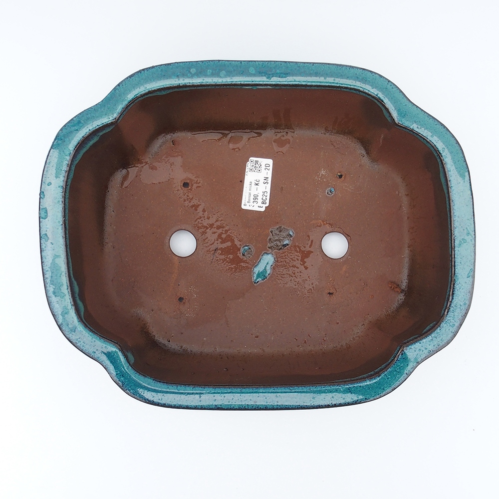 Miska 32 x 26 x 10,5 cm barva modrozelená