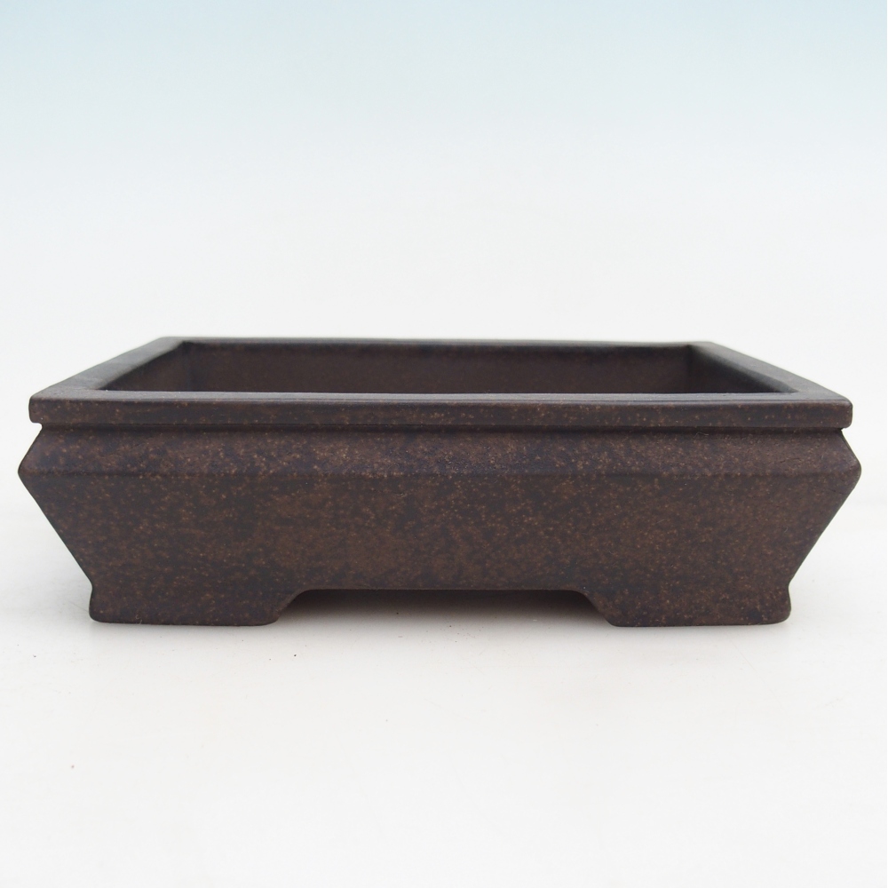 Keramická bonsai miska 15,5 x 11 x 4,5 cm, barva hnědookrová