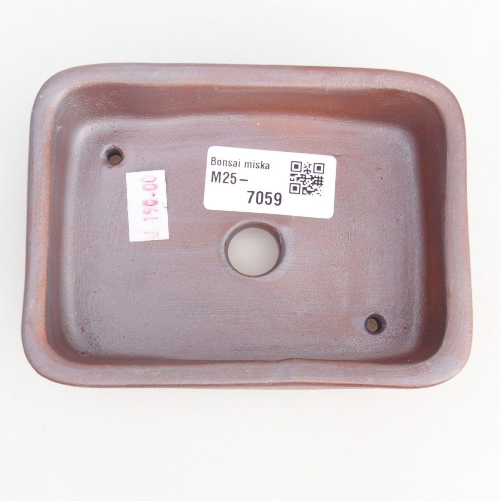 Keramická bonsai miska 12,5 x 9,5 x 3,5 cm, barva kovová
