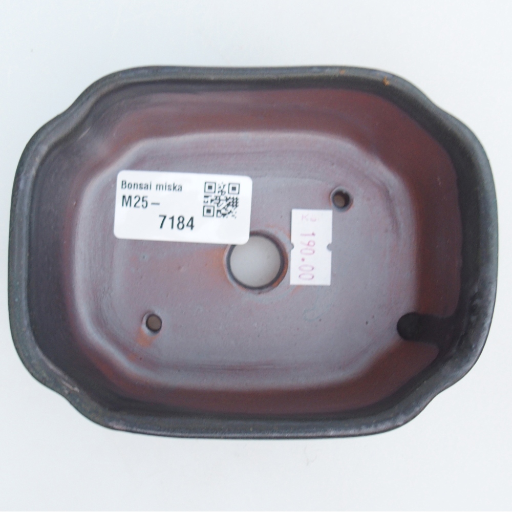 Keramická bonsai miska 12,5 x 9,5 x 4,5 cm, barva šedá