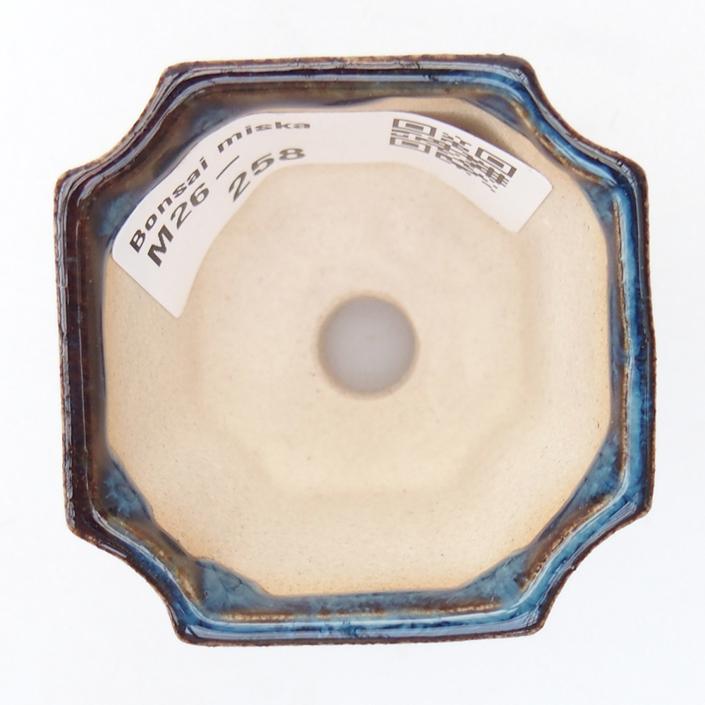 Mini bonsai miska 4,5 x 4,5 x 4 cm, barva modrá