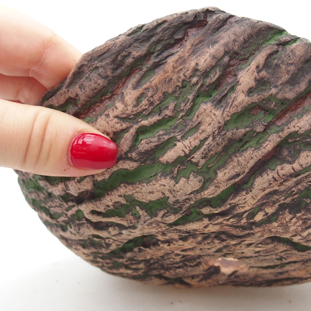 Keramická Skořápka  20 x 16 x 6,5 cm , barva zelená