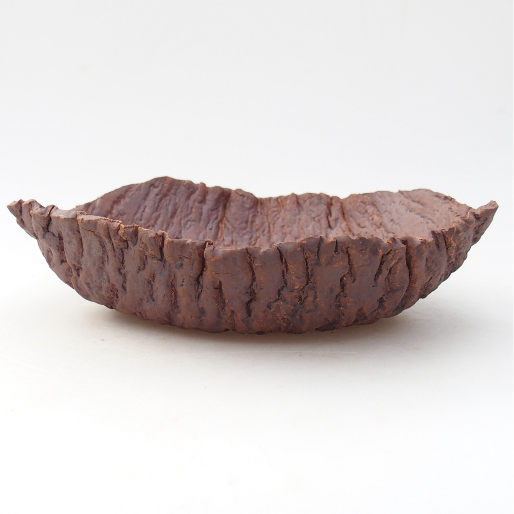 Keramická Skořápka  22 x 22,5 x 6 cm , barva hnědá