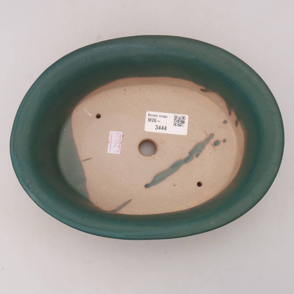 Keramická bonsai miska 22,5 x 17,5 x 6,5 cm, barva modrá