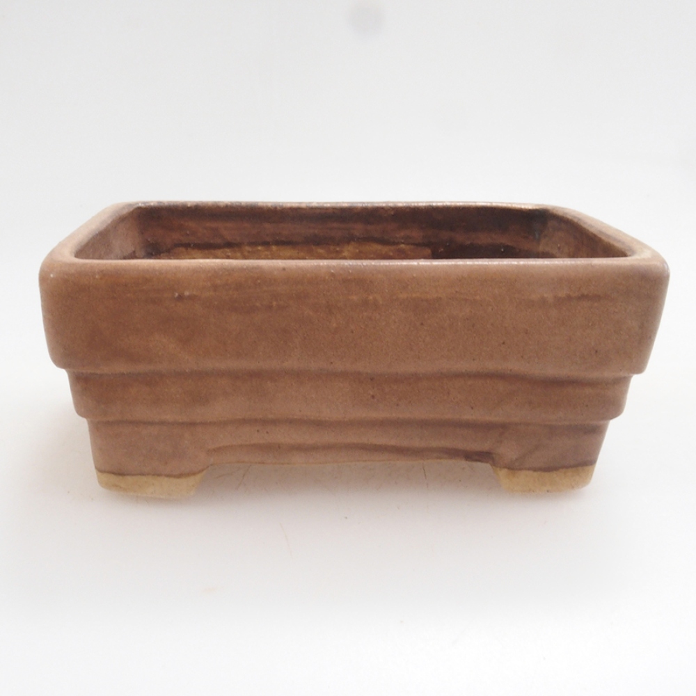 Keramická bonsai miska 9 x 7,5 x 3,5 cm, barva hnědá