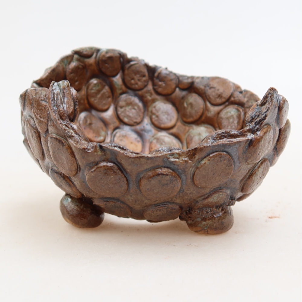 Keramická Skořápka  8,5 x 8,5 x 6 cm , barva hnědozelená