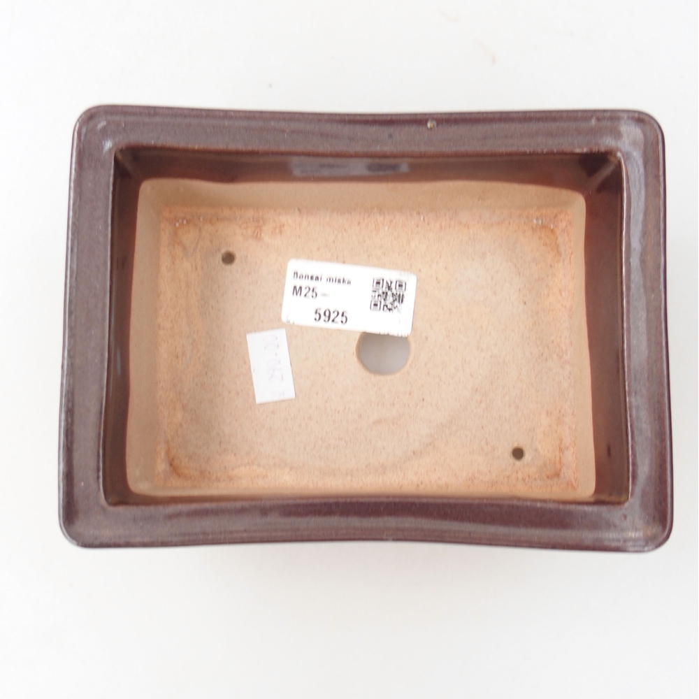 Keramická bonsai miska 16 x 12 x 4,5 cm, barva hnědá