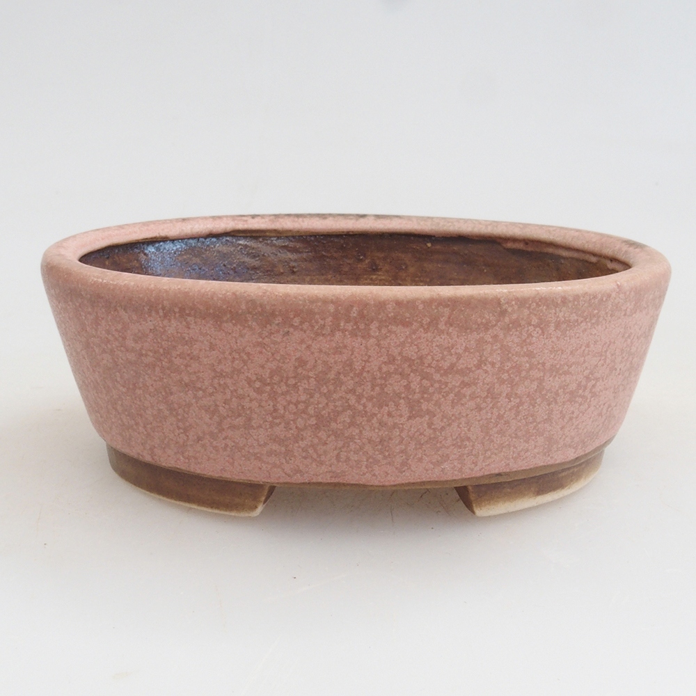 Keramická bonsai miska 9,5 x 8 x 3 cm, barva růžová