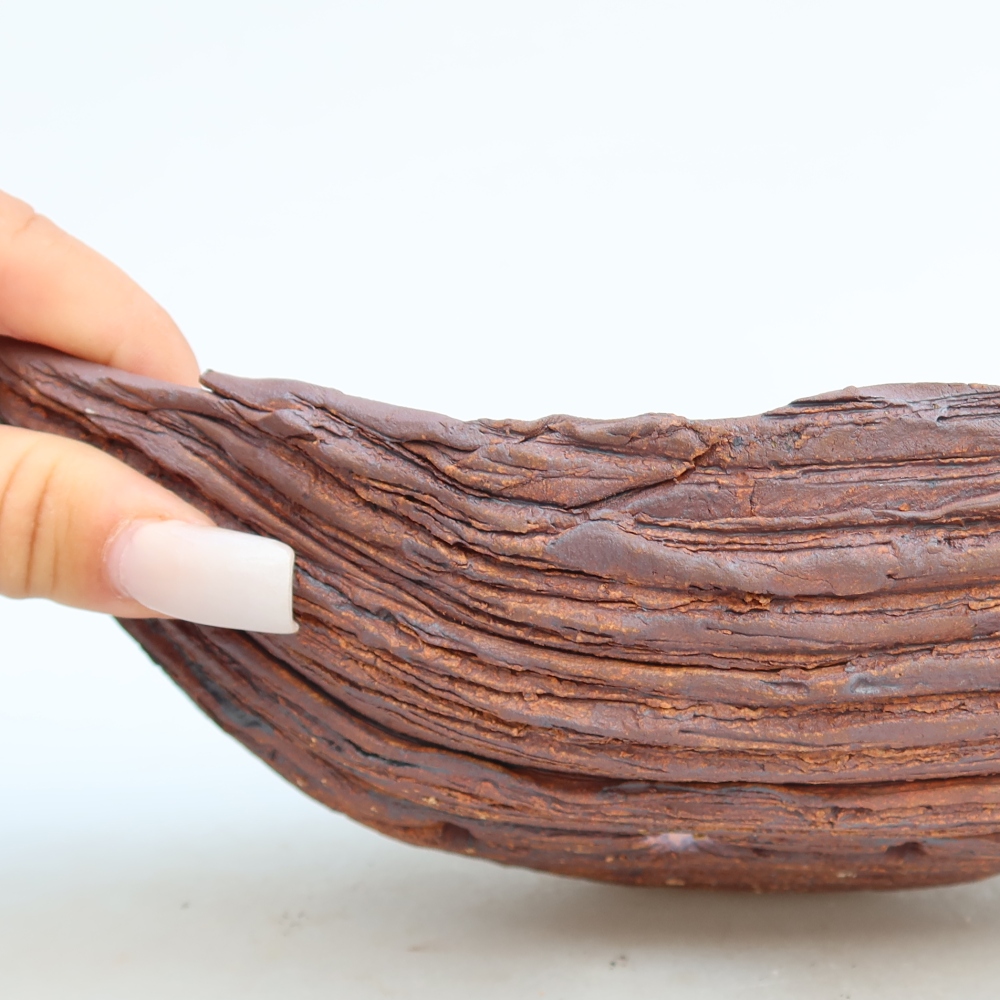 Keramická Skořápka  24,5 x 14,5 x 7,5 cm , barva hnědá