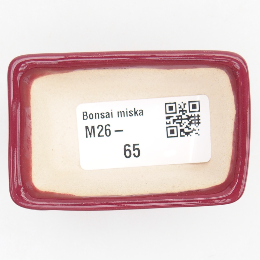Mini bonsai miska 6,5 x 4 x 2,5 cm, barva vínová