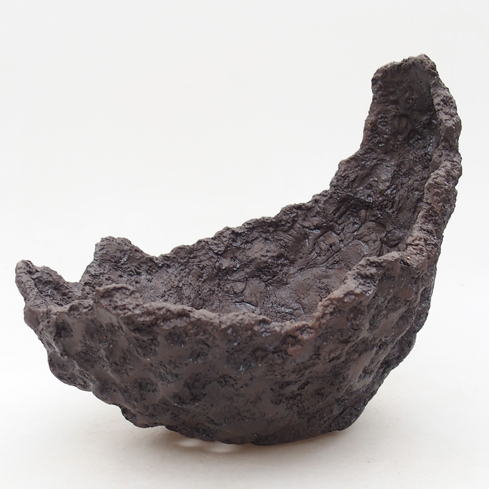 Keramická Skořápka  19 x 17 x 18 cm , barva hnědá