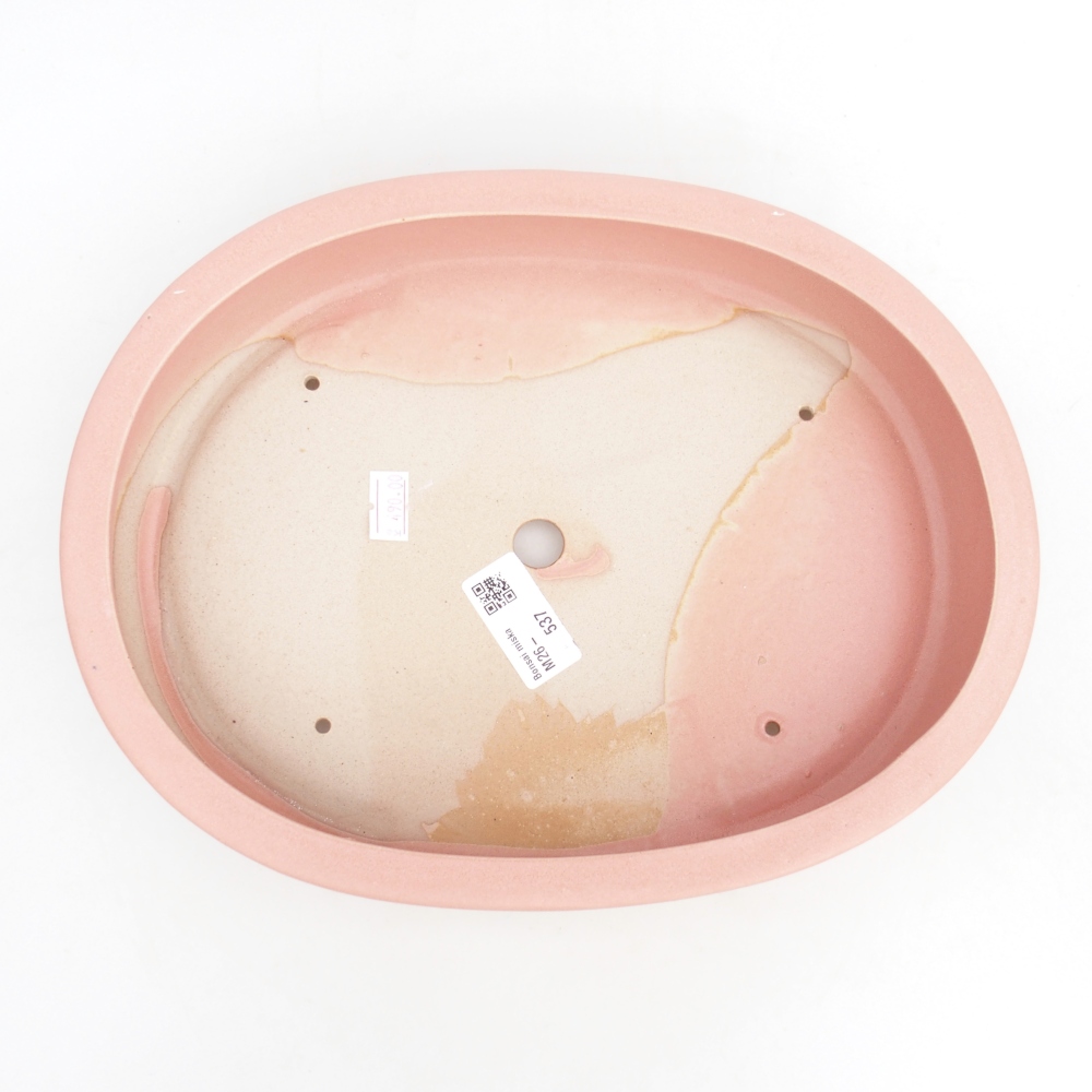 Keramická bonsai miska 27 x 21 x 5 cm, barva růžová
