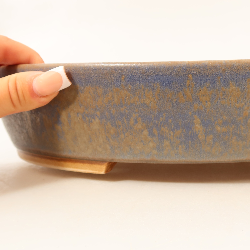Keramická bonsai miska 31,5 x 27,5 x 6 cm, barva modrá