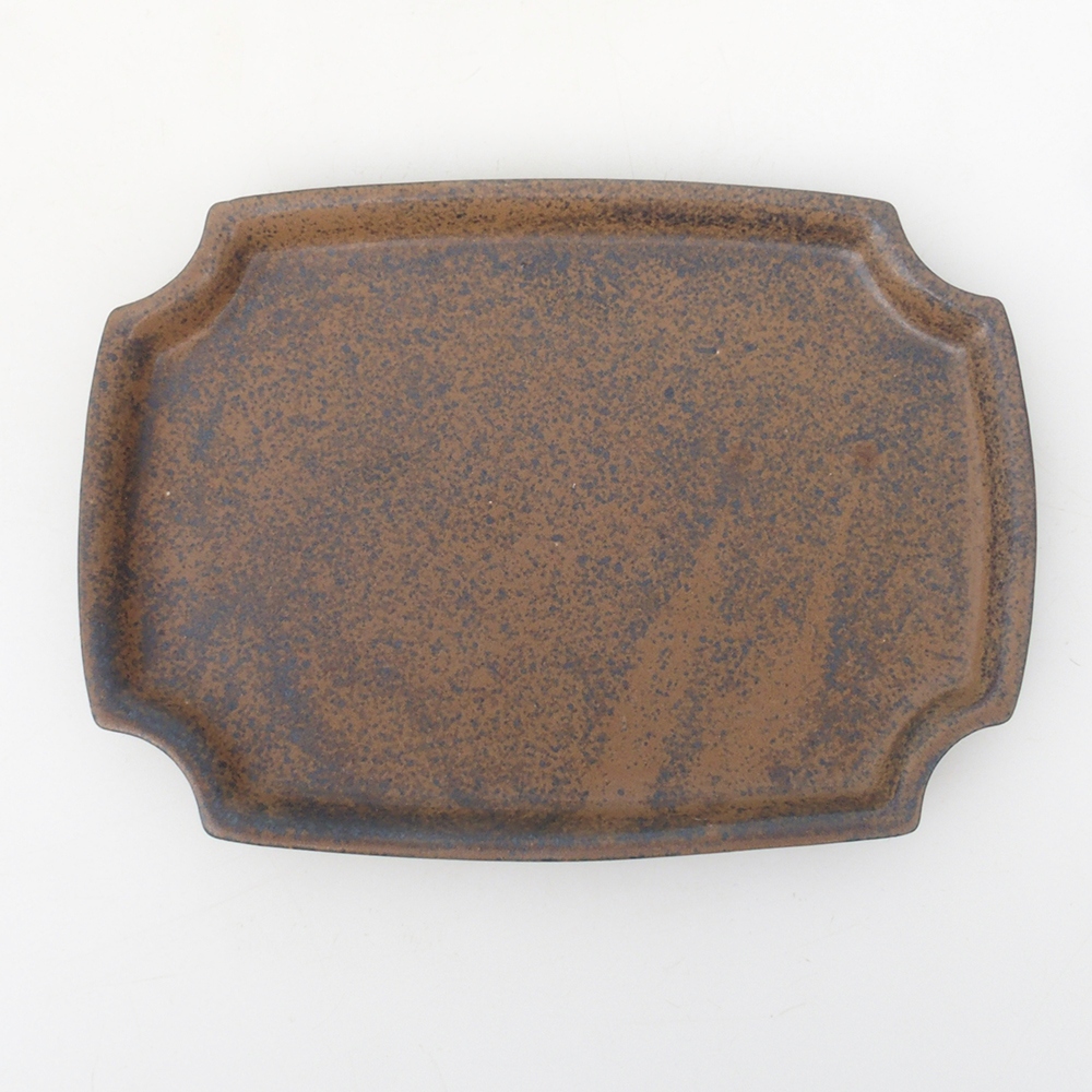 Keramická podmiska H03 - 17 x 12,5 x 1 cm   - hnědá