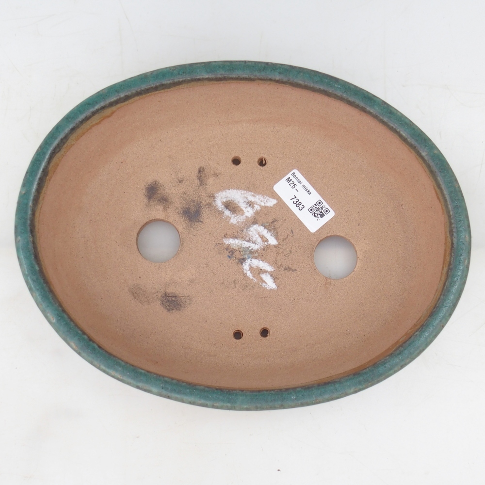 Bonsai miska 26,5 x 20,5 x 7,5 cm , barva zelená