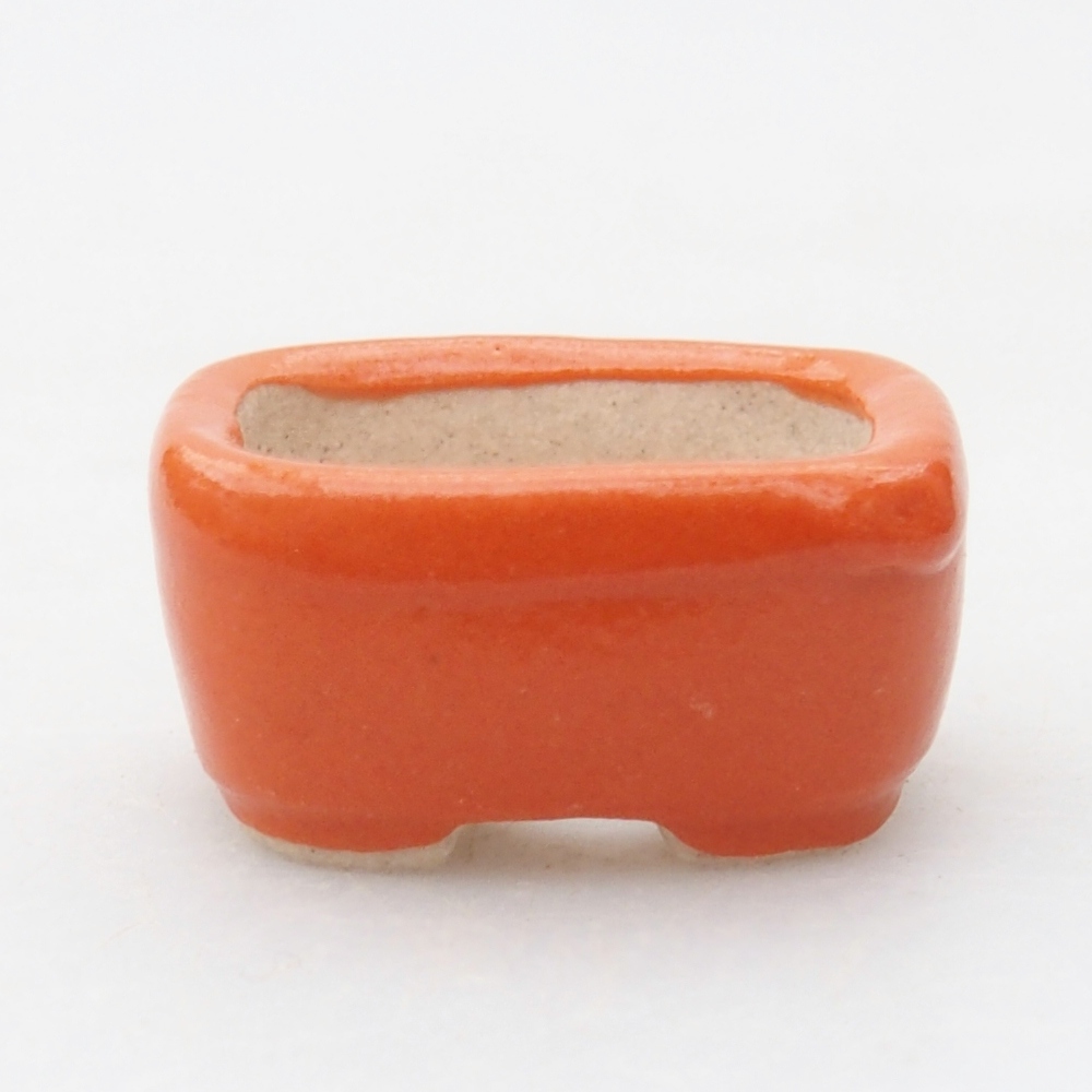 Mini bonsai miska 2,5 x 2,5 x 1 cm, barva oranžová