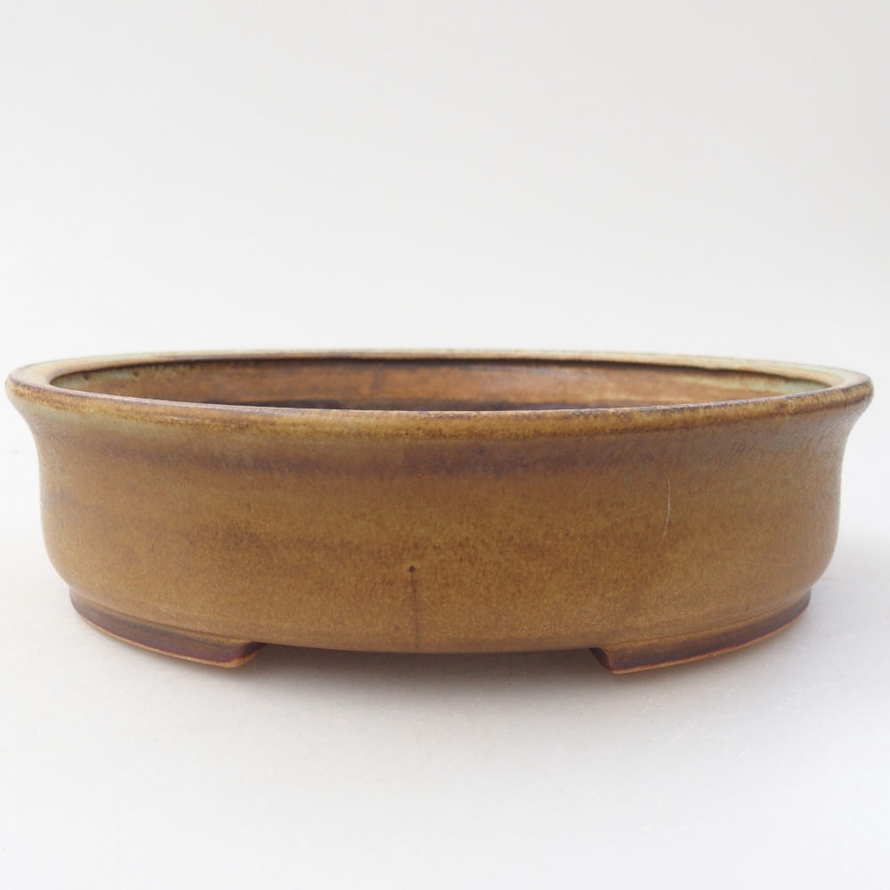 Keramická bonsai miska 17,5 x 16 x 4,5 cm, barva zelená