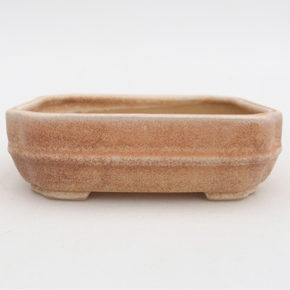 Keramická bonsai miska 12 x 10 x 4 cm, barva béžová