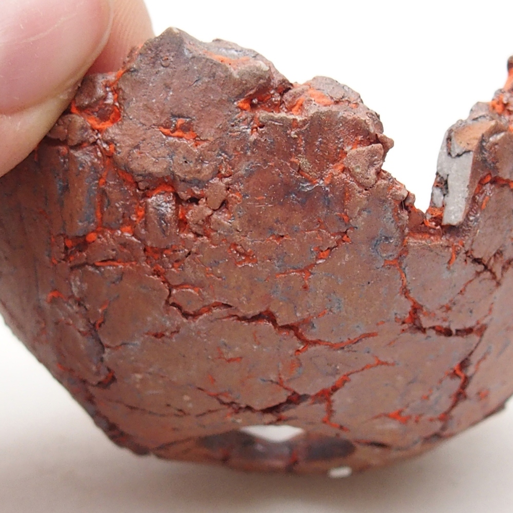 Keramická Skořápka  7 x 7 x 4 cm , barva oranžová