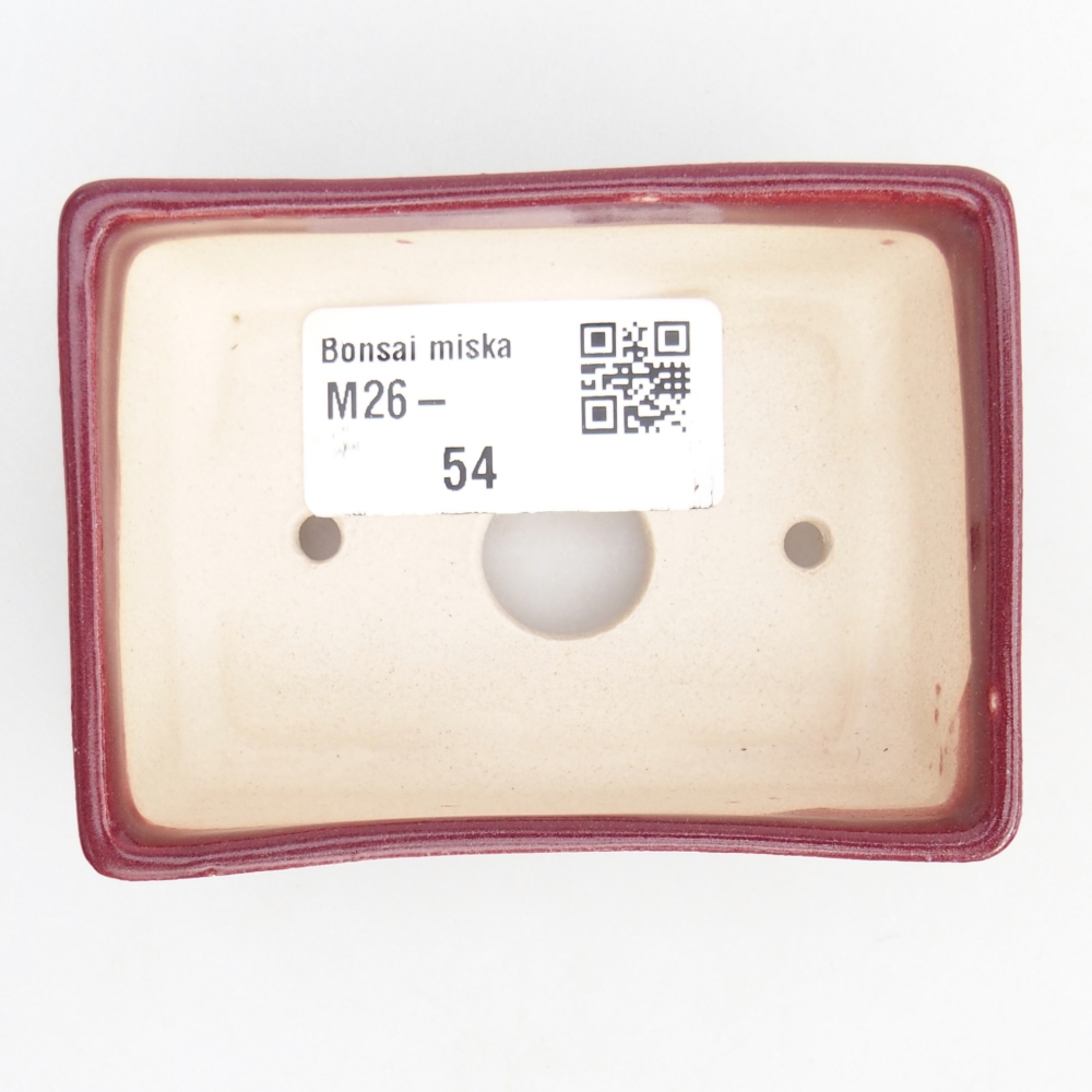 Mini bonsai miska 8 x 6 x 2,5 cm, barva vínová