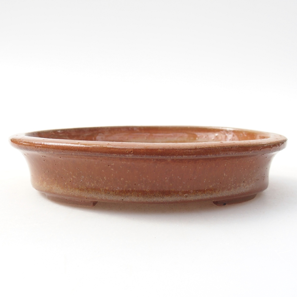 Keramická bonsai miska 13 x 10,5 x 3 cm, barva hnědá