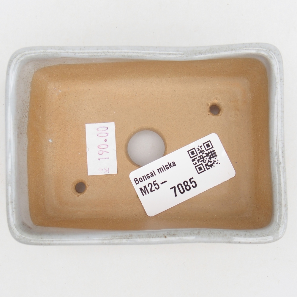 Keramická bonsai miska 10 x 7 x 3 cm, barva šedá