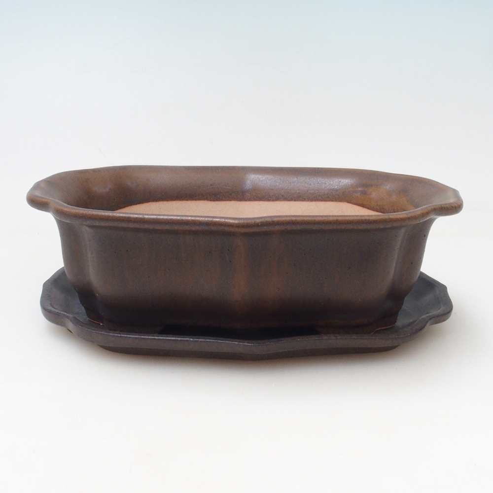 Bonsai miska + podmiska H51 - 18x14x5 cm
