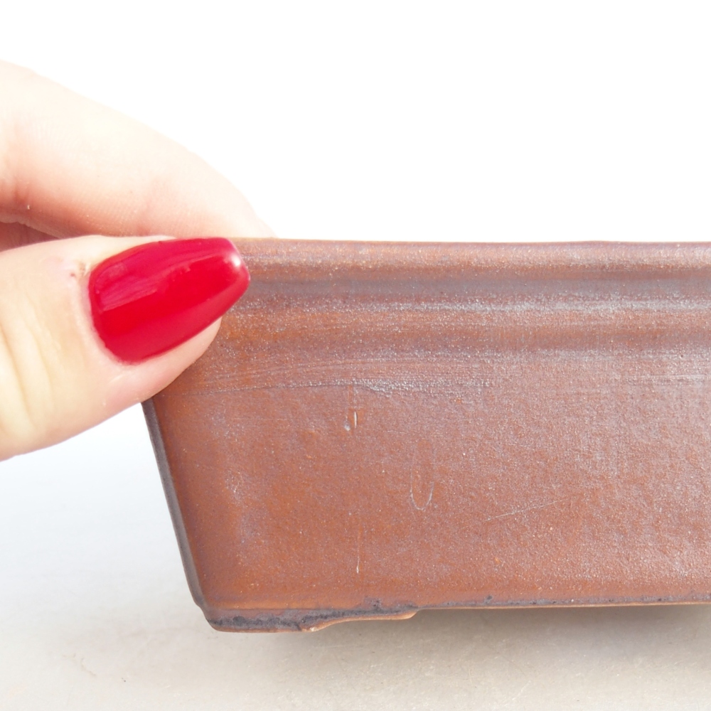 Keramická bonsai miska 11,5 x 8,5 x 4,5 cm, barva kovová