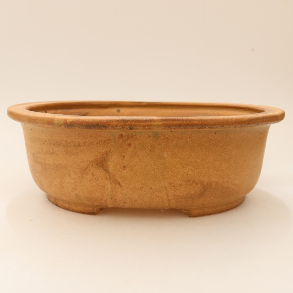 Keramická bonsai miska 23 x 19 x 8 cm, barva béžová