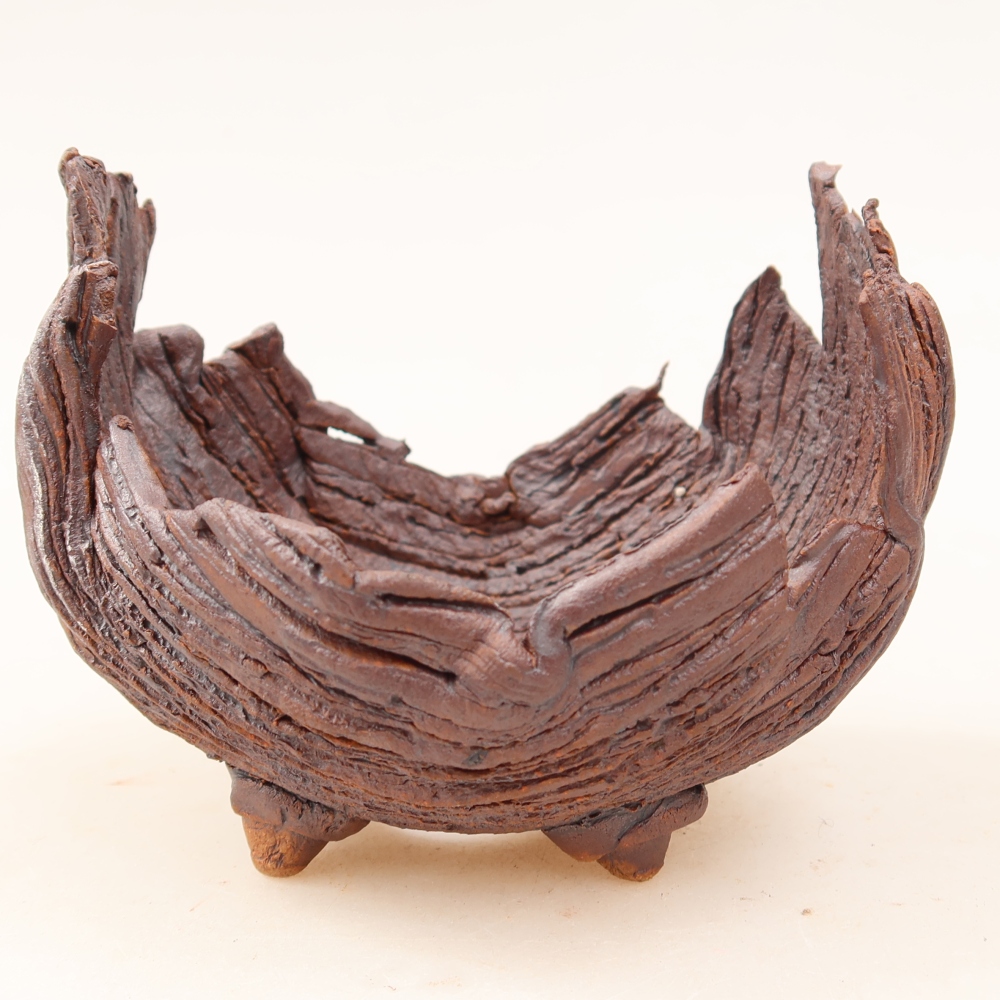 Keramická Skořápka  9,5 x 8,5 x 8 cm , barva hnědá