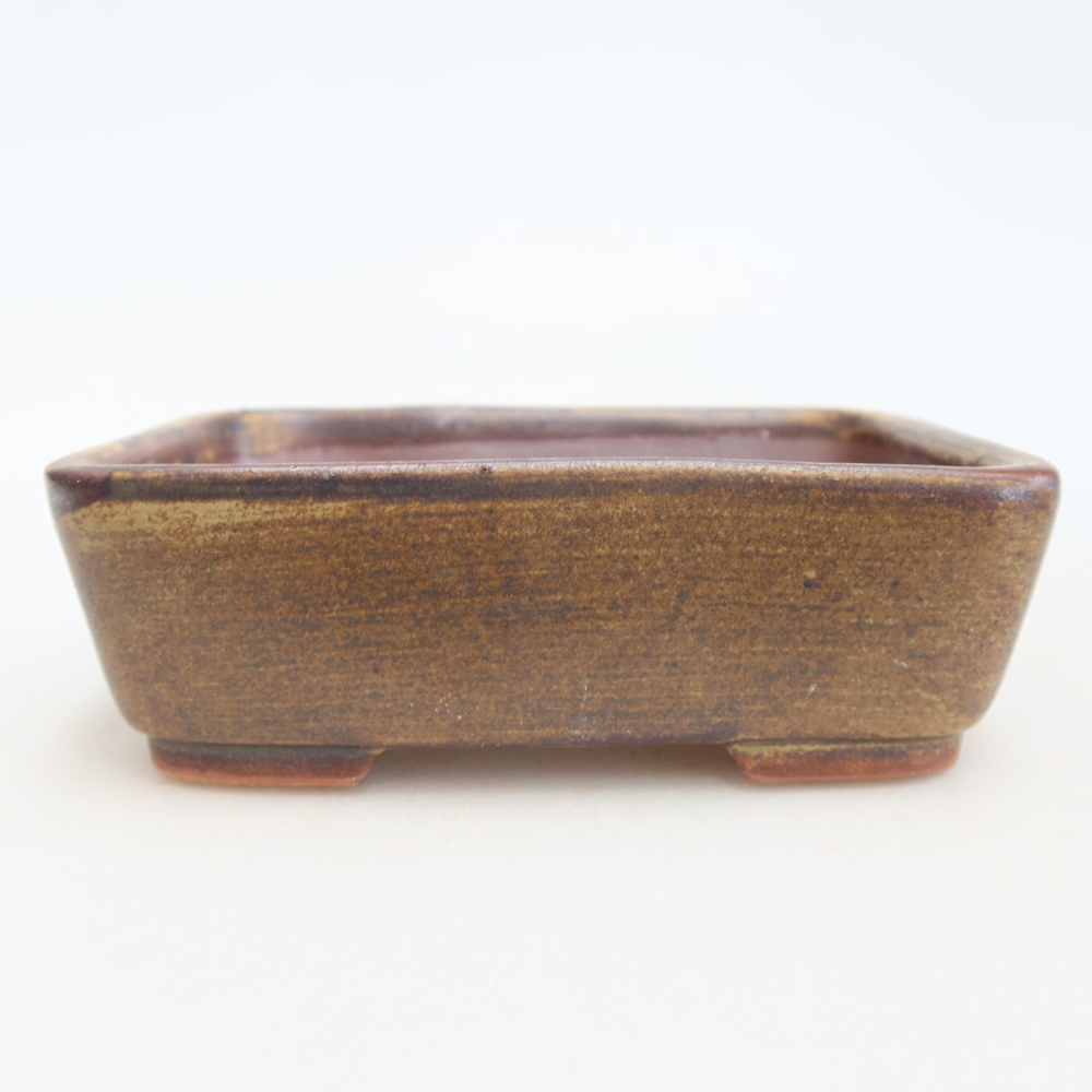 Keramická bonsai miska 12,5 x 9,5 x 4 cm, barva hnědá