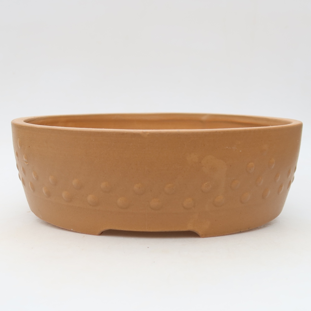 Keramická bonsai miska 24 x 24 x 7 cm, barva hnědá