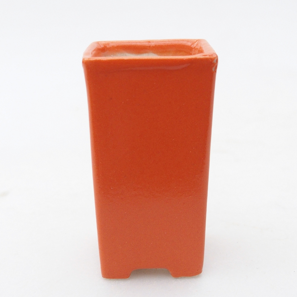 Mini bonsai miska 3 x 3 x 5,5 cm, barva oranžová