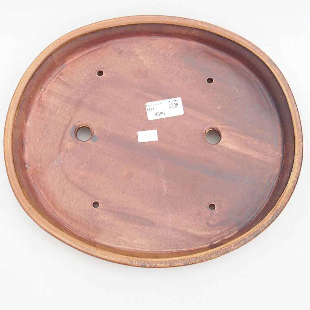 Keramická bonsai miska 31 x 27 x 4 cm, barva hnědá