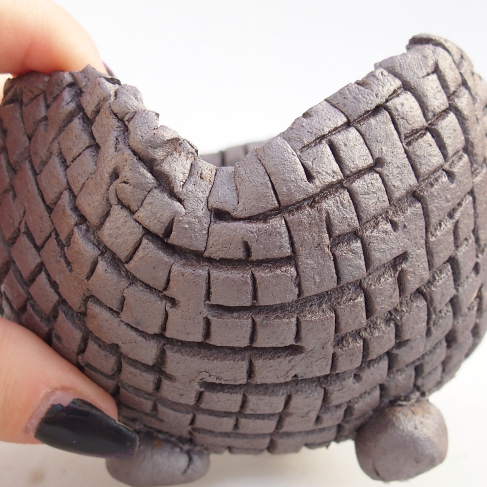 Keramická Skořápka 10 x 10 x 7,5 cm , barva kovová