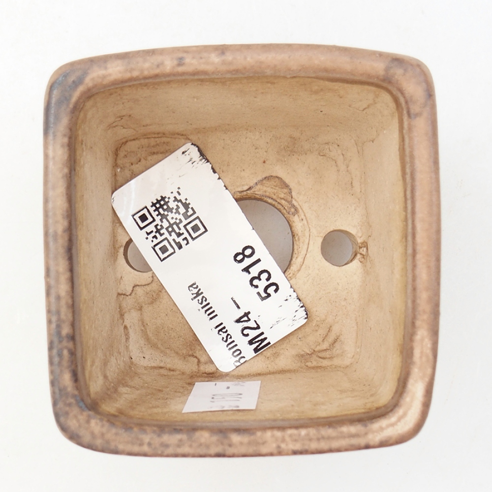 Keramická bonsai miska 6 x 6 x 4,5 cm, barva růžová