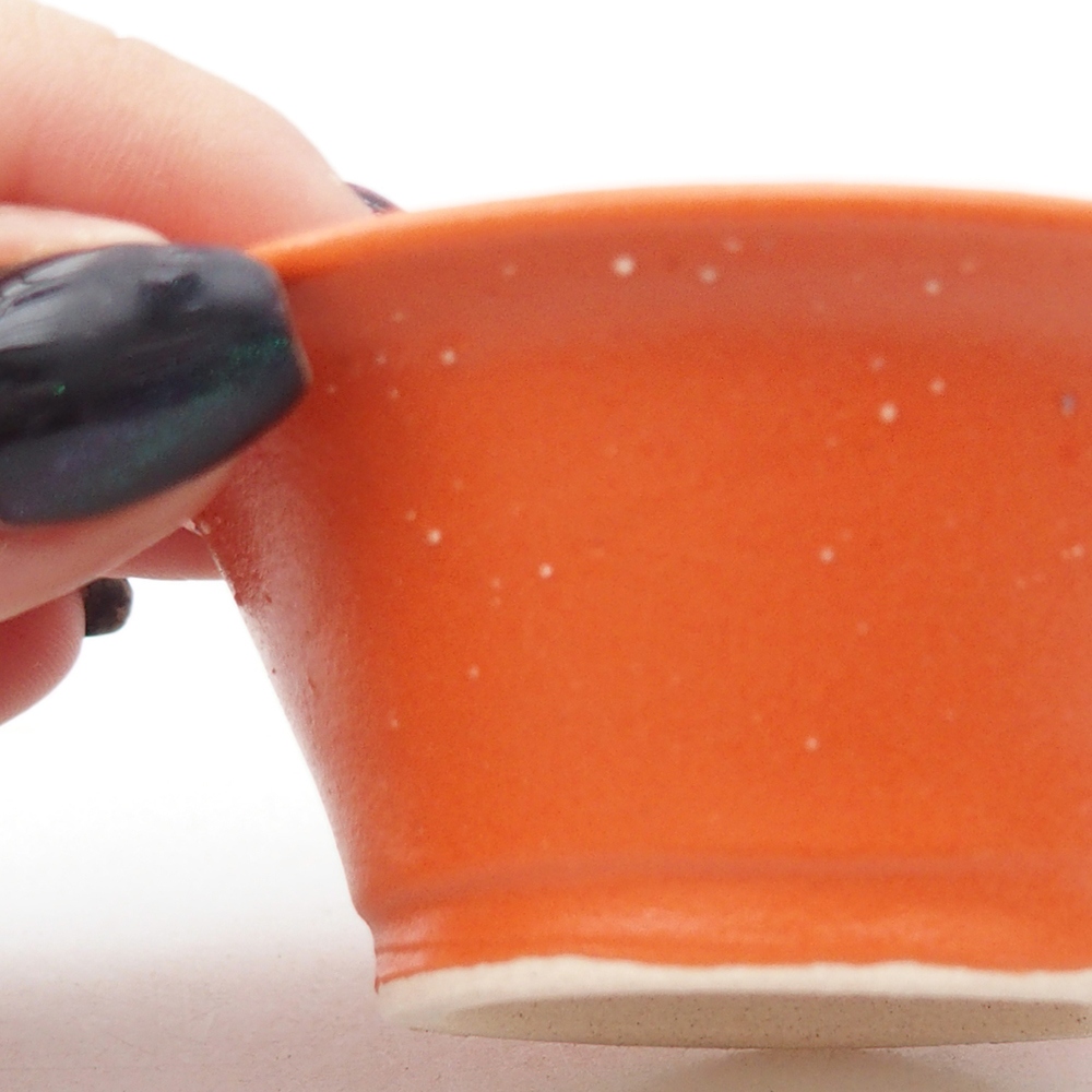 Mini bonsai miska 7,5 x 7,5 x 3 cm, barva oranžová