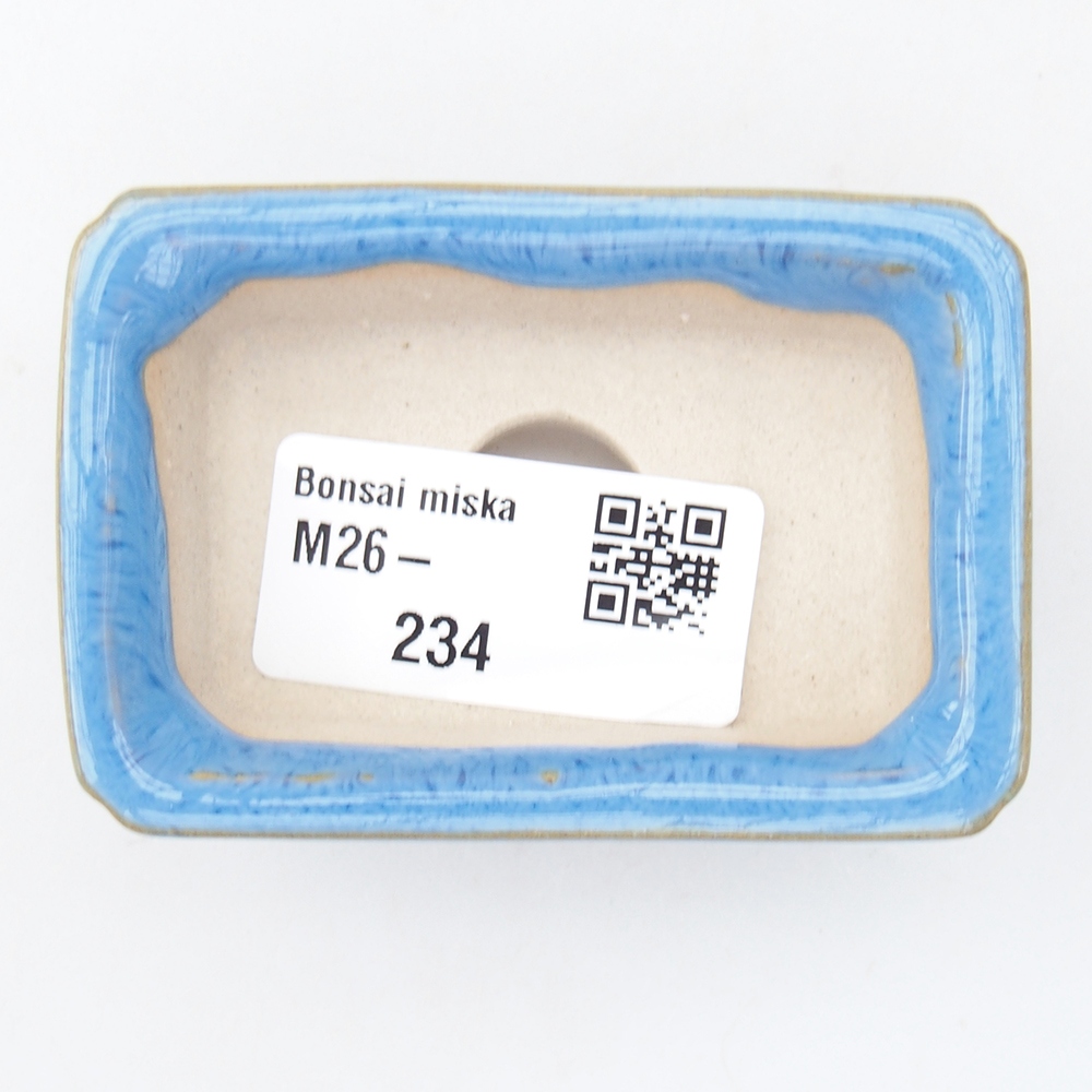Mini bonsai miska 7 x 5 x 2 cm, barva modrá