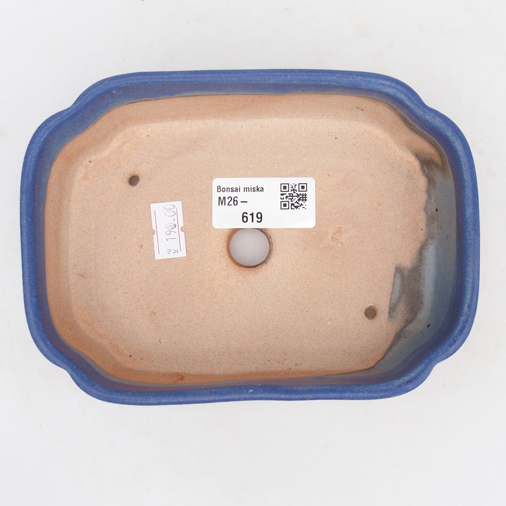 Keramická bonsai miska 16 x 11,5 x 4,5 cm, barva modrá