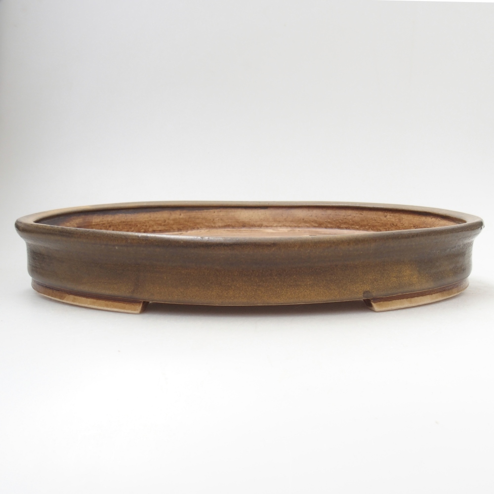 Keramická bonsai miska 30 x 26,5 x 4 cm, barva hnědá