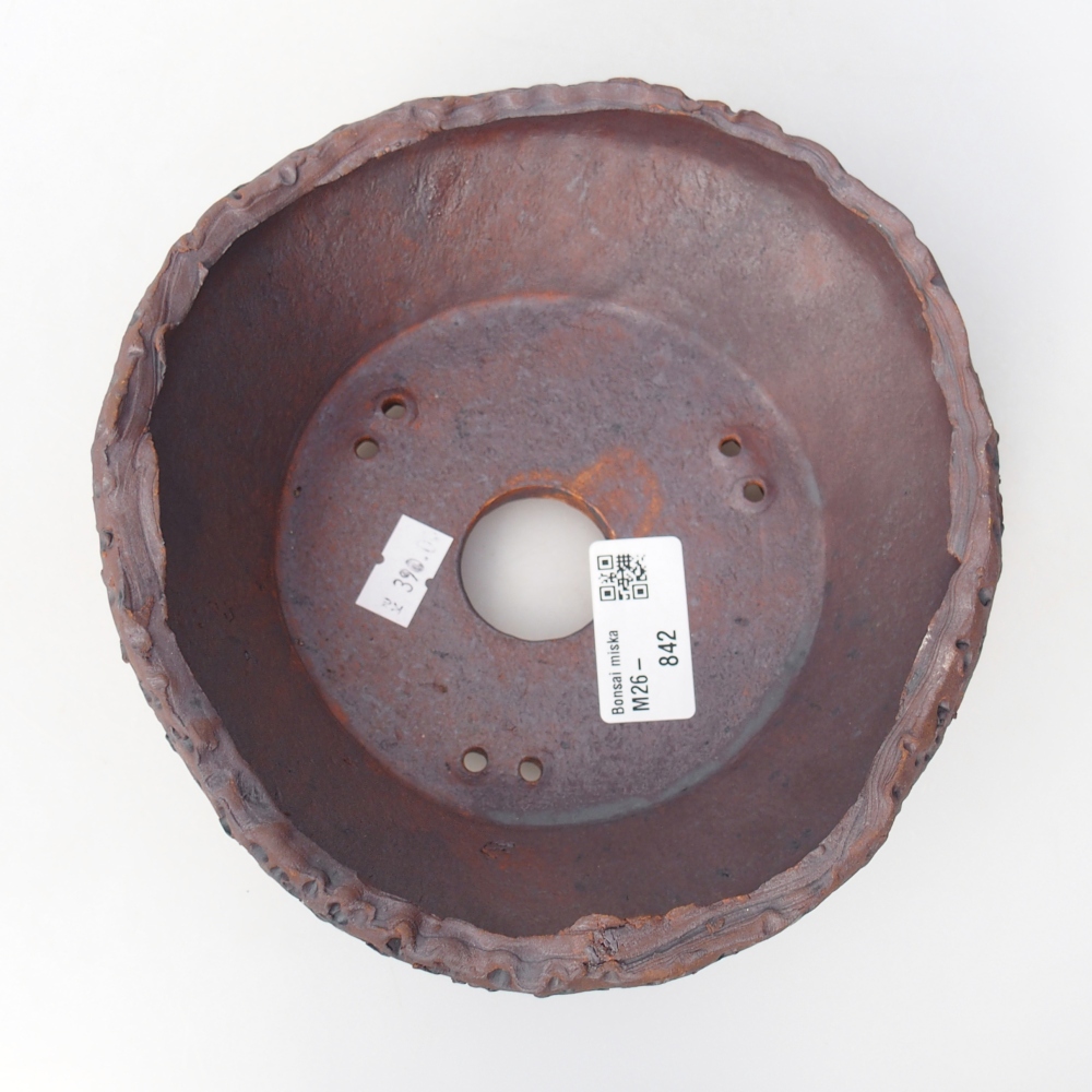 Keramická bonsai miska 16,5 x 17,5 x 7 cm, barva kovová