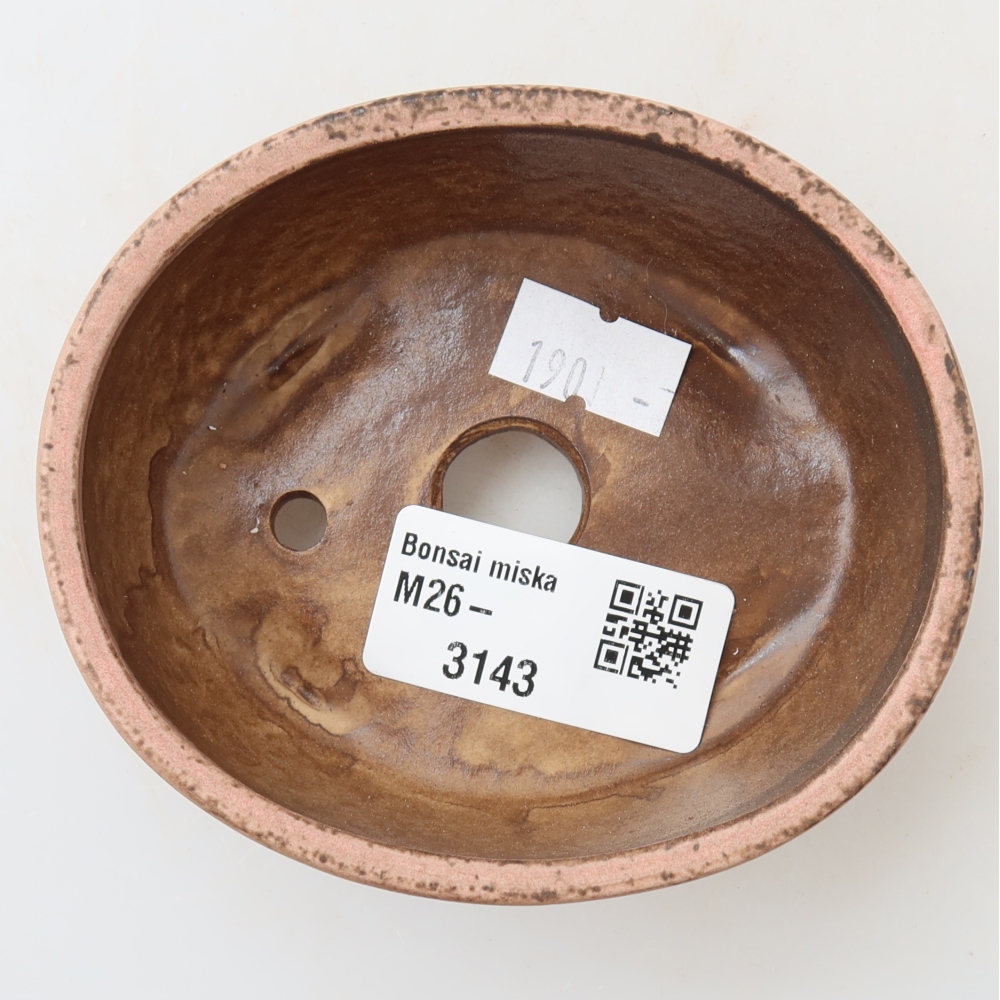 Keramická bonsai miska 9,5 x 8 x 4 cm, barva růžová