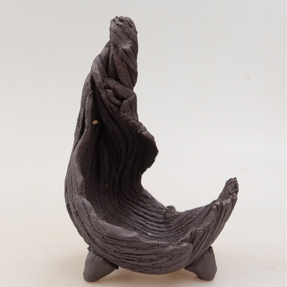 Keramická Skořápka  7,5 x 7,5 x 13 cm , barva hnědá