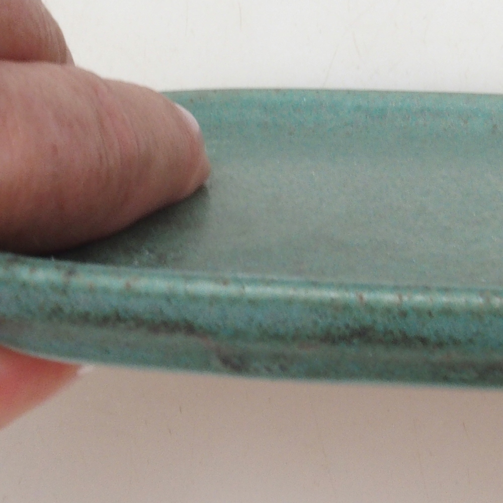 Keramická podmiska H31 - 15 x 13 x 1 cm - zelená