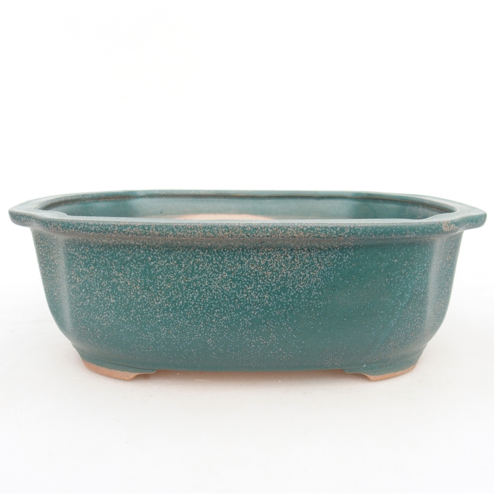 Keramická bonsai miska 22 x 18 x 7,5 cm, barva modrá