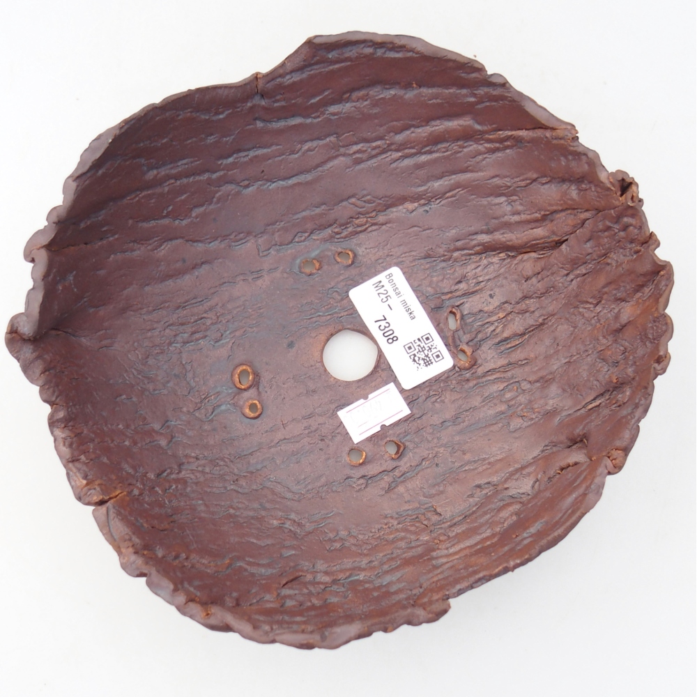 Keramická Skořápka  19 x 17 x 7 cm , barva hnědá